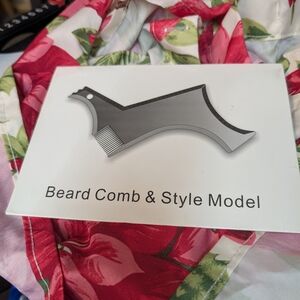 Sleek Gray Beard Comb & Style Tool